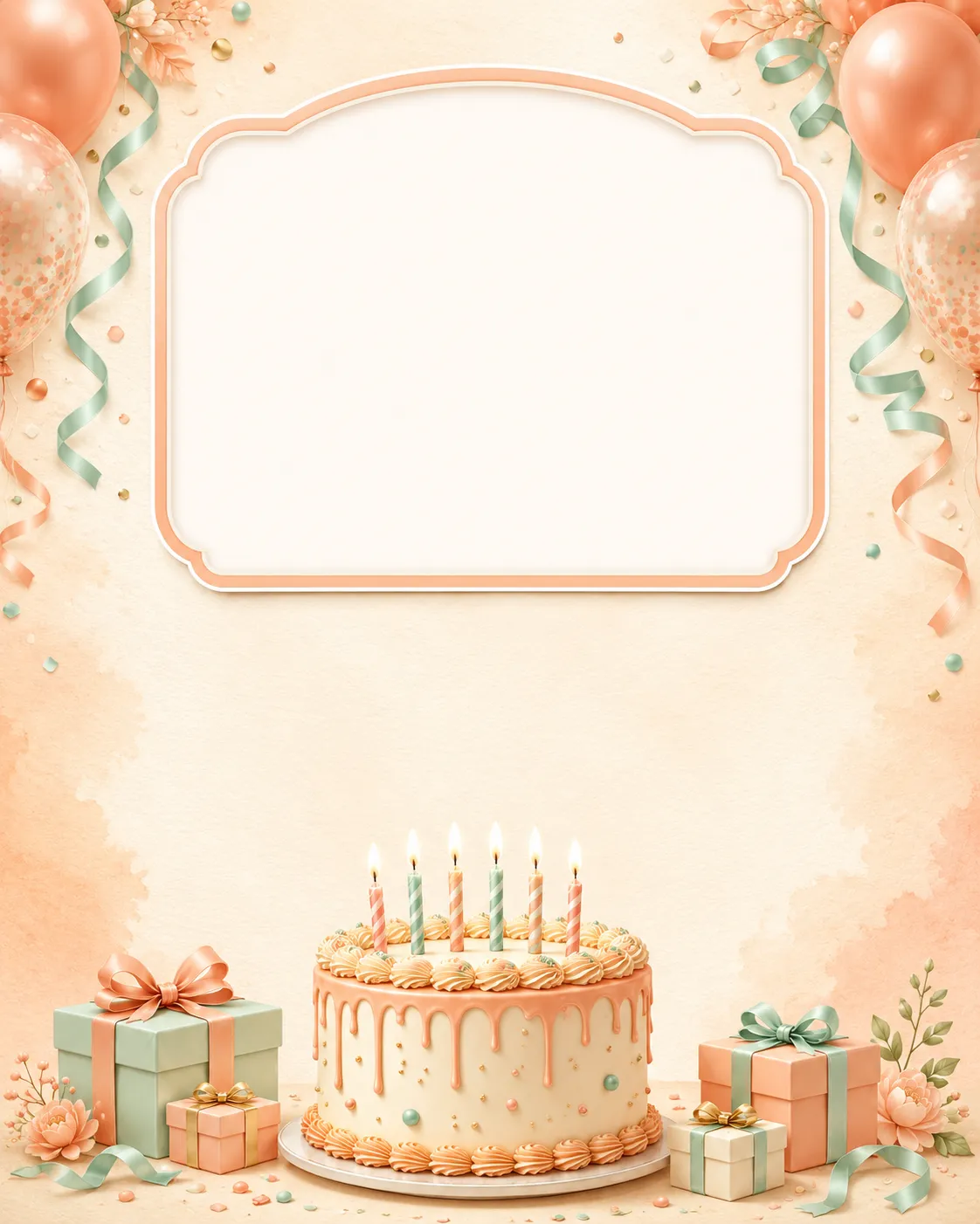 Personalized photo birthday card template preview